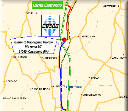 Gimac - come trovarci - Castronno